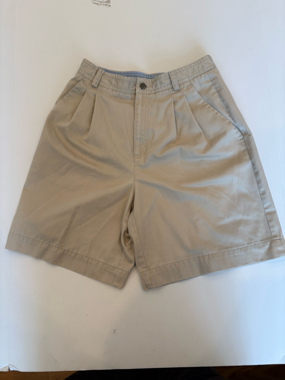 Liz Claiborne Beige and Light Blue Casual Shorts-Size 6- beach-sports-casual